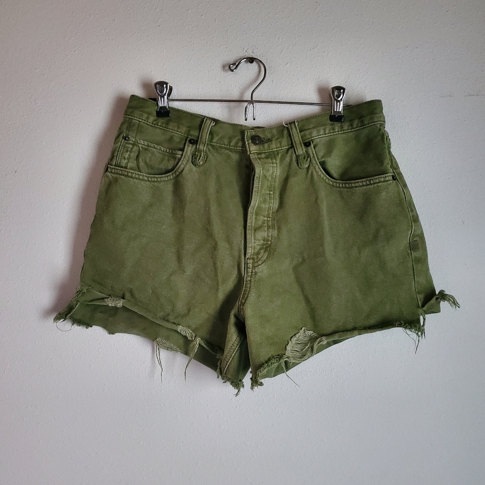 We the Free Free People Makai Cutoff Short in Olive high waist shorts 30